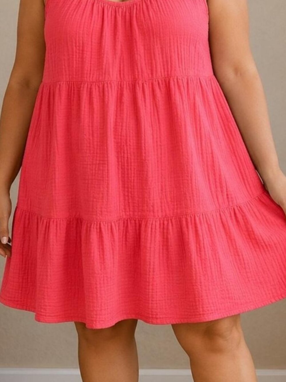 Coral Pink Textured